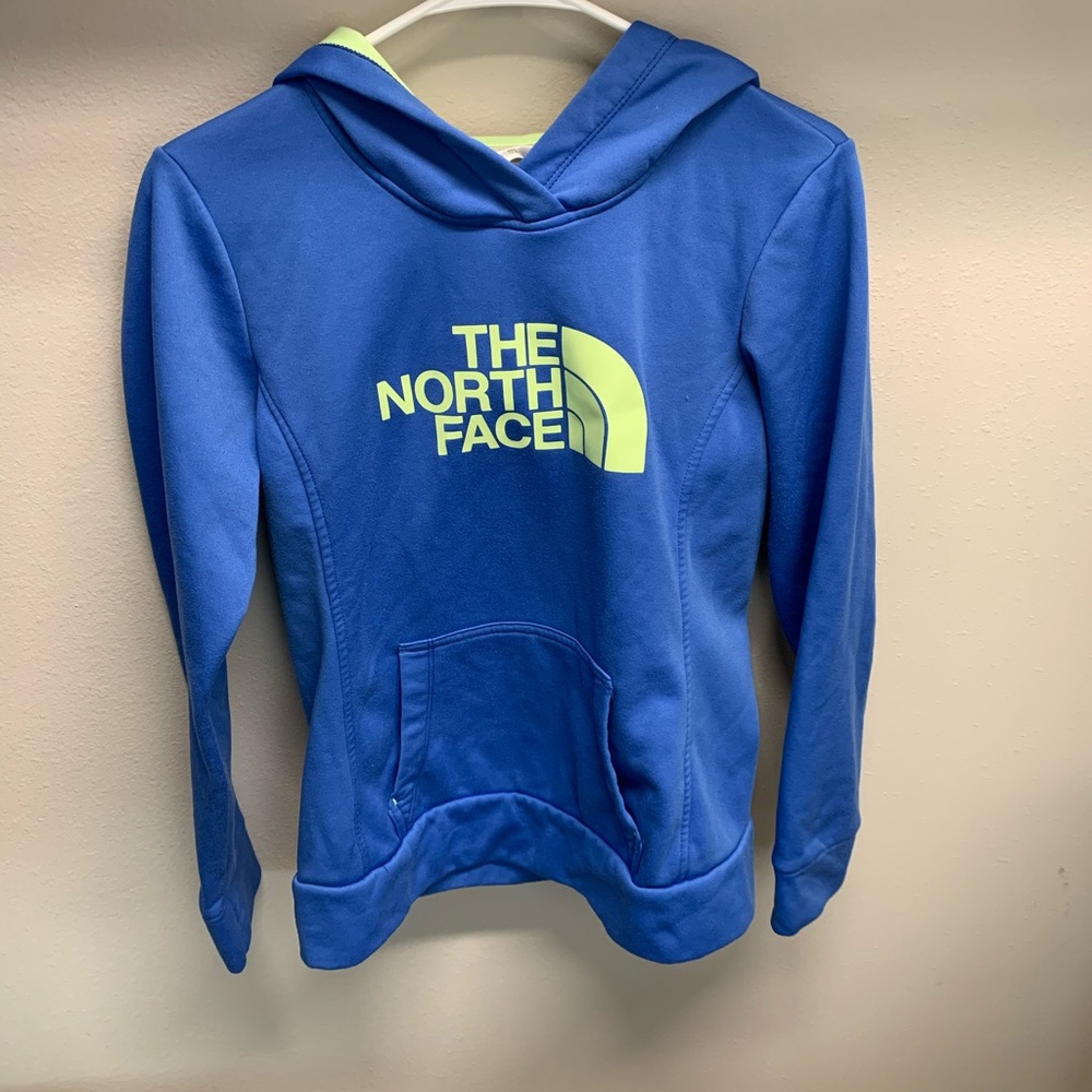 Blue north face sweatshirt